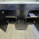 PLYWOOD 1200 FLOOR STANDING DARK OAK VANITY BASE ONLY 2 DRAWERS 2 DOORS