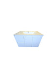 900MM VANITY WHITE GLOSS WALL HUNG BASE & CERAMIC TOP LEFT