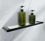 500x128MM GLASS SHELF BLACK