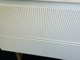 PLYWOOD 600 MATTE WHITE FLUTED VANITY WALLHUNG WITH CERAMIC TOP