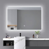 LED mirror rectangle 1200MM x 800MM Backlit with Demister Touch Switch 3 Colours