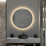 LED mirror round 600MM with Rim and Demister Touch Switch 3 Colours Lighting