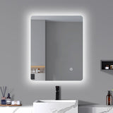 LED mirror rectangle 600MM x 750MM Backlit with Demister Touch Switch 3 Colours