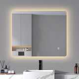 LED mirror rectangle 750MMX900MM Backlit with Demister Touch Switch 3 Colours