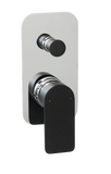 COSMOPOLITAN SHOWER WALL DIVERTERSET MATTE BLACK/CHROM