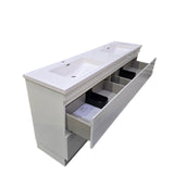 PLYWOOD 1800 WHITE FLOOR STANDING VANITY DOUBLE BASIN