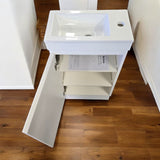 WHITE FLOORSTANDING VANITY 450MM