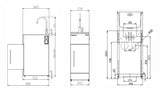 Robinhood laundry Black W: 350mm, D: 565mm, H: 900-920mm