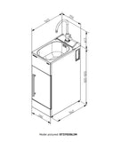 Robinhood laundry W: 350mm, D: 565mm, H: 900-920mm