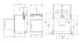 Robinhood laundry White ST3783  565mm wide  x 560mm deep 900mm high