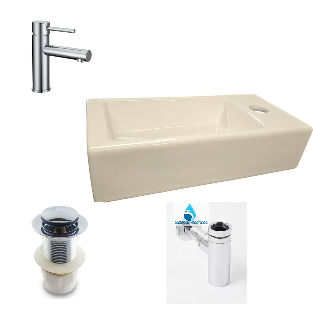 Right Hand Side Basin with Tap,Popup waste and Bottle trap