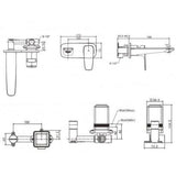 AMERICAN STANDARD SIGNATURE WALL MOUNTED BASIN MIXER CHROME