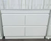 PLYWOOD 1500 MATTE WHITE FLUTED VANITY WITH WHITE GLOSS CERAMIC TOP