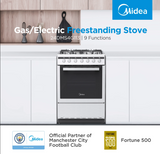Midea 60cm Gas Cooktop Freestanding Stove 24DMS4G113