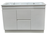 PLYWOOD 1200 FLOOR STANDING WHITE VANITY BASE ONLY 2 DRAWERS 2 DOORS