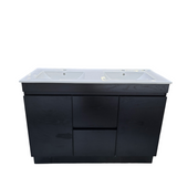 PLYWOOD 1200 FLOOR STANDING DARK OAK SINGLE BASIN VANITY (VANITY BASE ONLY)