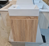 PLYWOOD 400mm PICCOLO WALLHUNG CABINET - LIGHT OAK