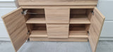 PLYWOOD 1200 FLOOR STANDING LIGHT OAK VANITY BASE ONLY 2 DRAWERS 2 DOORS