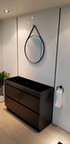 PLYWOOD 1200 DARK OAK FLOOR STANDING VANITY (VANITY BASE ONLY) FOR SINGLE BASIN - Bathroom Clearance