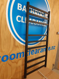 HEATED TOWEL RAIL STAINLESS STEEL - MATTE BLACK FINISH 9 BARS SQUARE