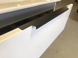 Plywood WHITE GLOSS WALLHUNG 600mmx460mm  2 drawers with with Ceramic top - Bathroom Clearance