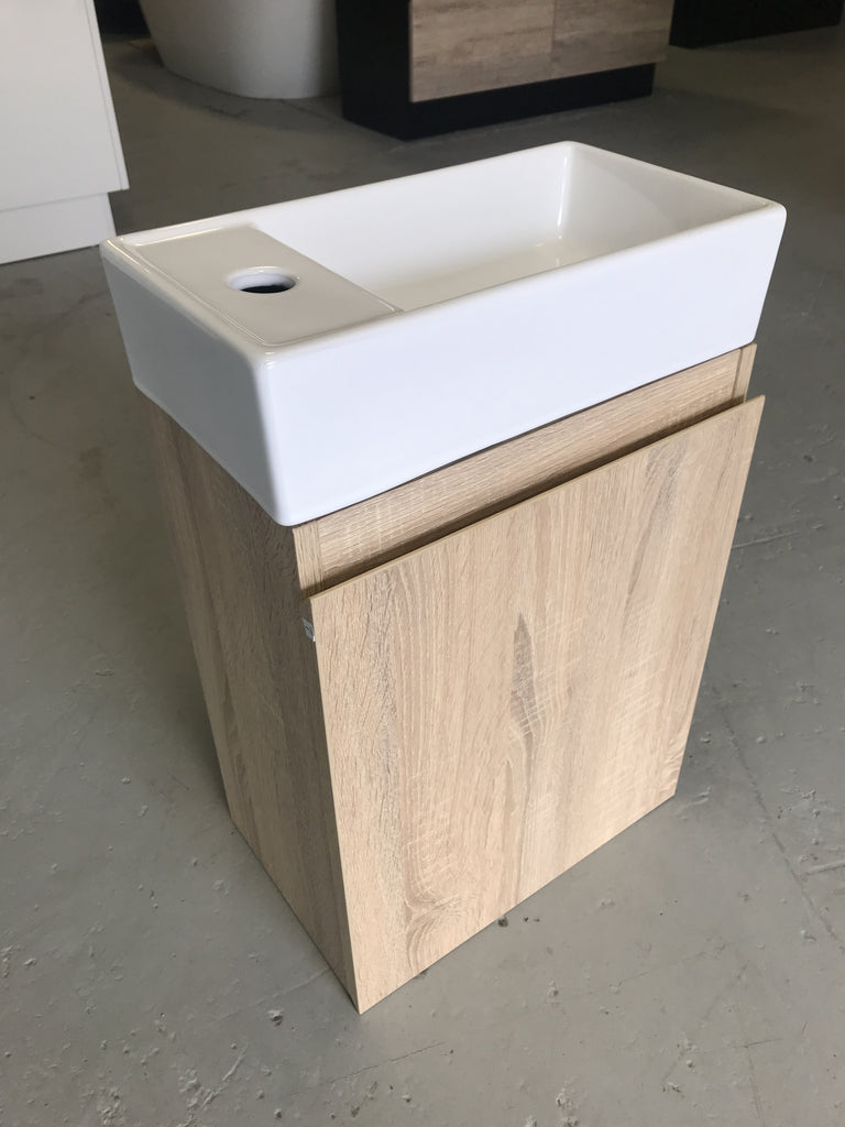 PLYWOOD 400mm PICCOLO WALLHUNG CABINET - LIGHT OAK