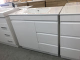 PLYWOOD 900 VANITY WHITE GLOSS FLOOR STANDING WITH CERAMIC TOP