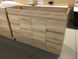 PLYWOOD 1200 FLOOR STANDING LIGHT OAK SINGLE BASIN VANITY (VANITY BASE ONLY) - Bathroom Clearance