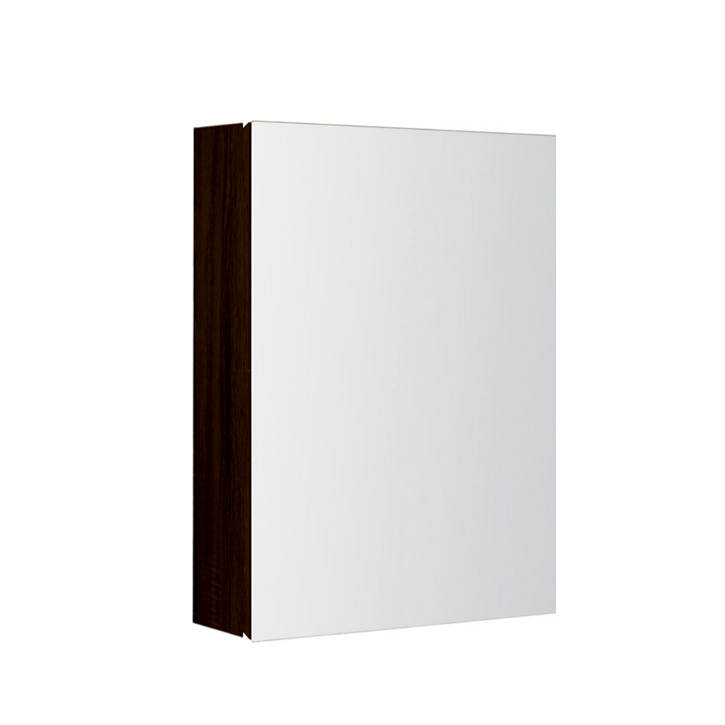 PLYWOOD MIRROR CABINET 450mm 1-Door DARK OAK