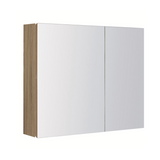 PLYWOOD MIRROR CABINET 600mm 2-Door LIGHT OAK