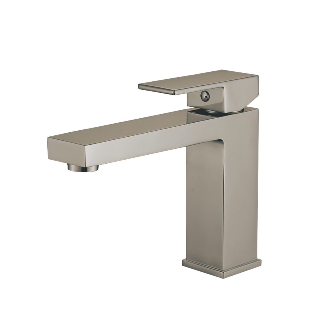 SQUARE BASIN MIXER - BRUSHED NICKEL
