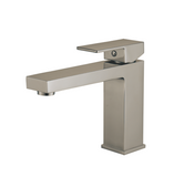 SQUARE BASIN MIXER - BRUSHED NICKEL
