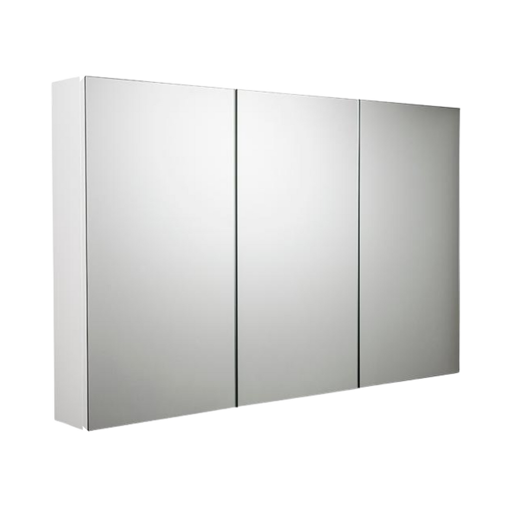 PLYWOOD MIRROR CABINET 1200mm 3-Door WHITE