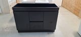 PLYWOOD 1200 FLOOR STANDING DARK OAK VANITY 2 DRAWERS 2 DOORS WITH DOUBLE CERAMIC TOP