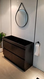 PLYWOOD 1500 FLOOR STANDING VANITY SINGLE BASIN (BASE ONLY) - DARK OAK
