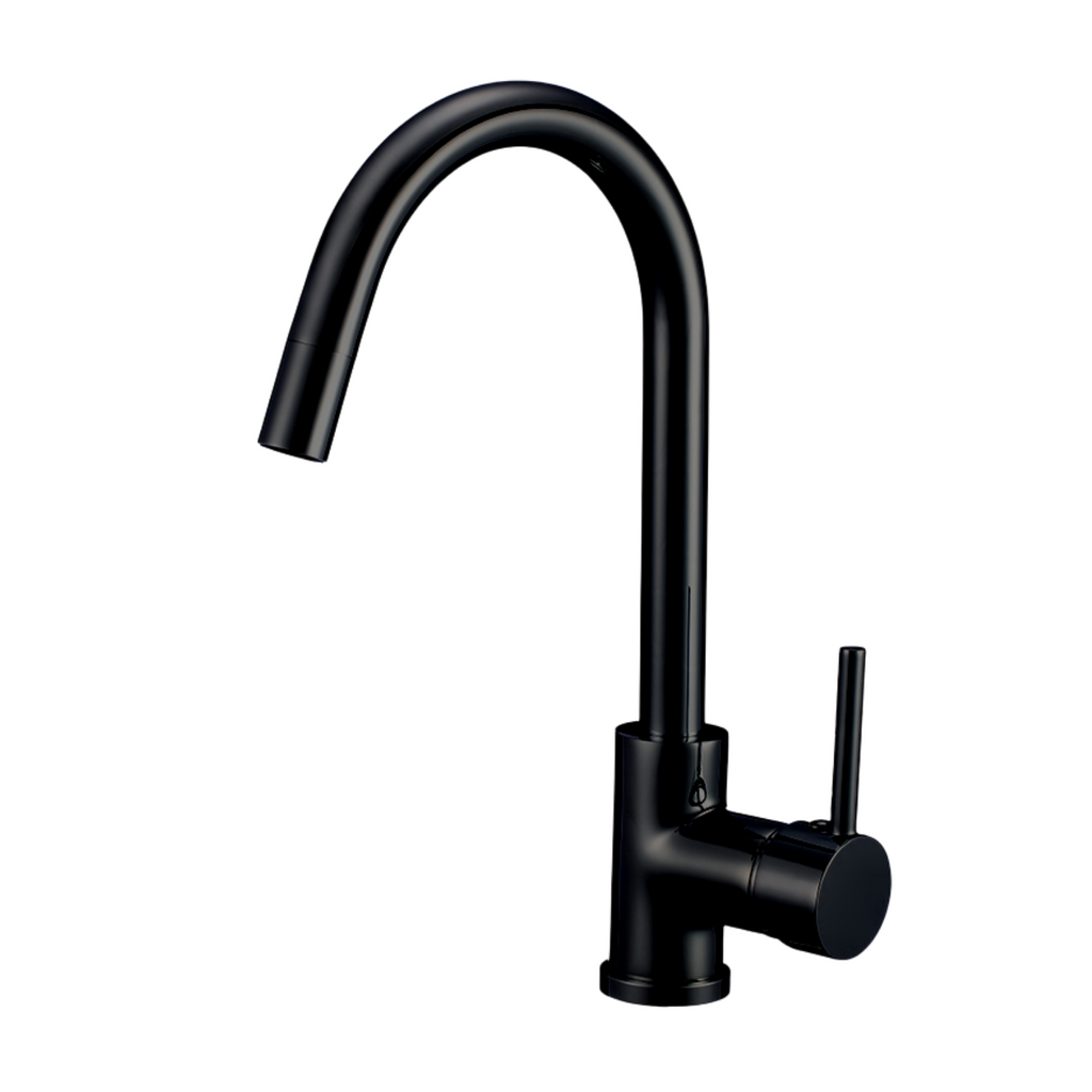 CECINA GOOSENECK KITCHEN MIXER - MATTE BLACK