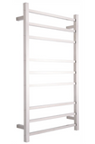HEATED TOWEL RAIL STAINLESS STEEL - CHROME FINISH 9 BARS SQUARE - Bathroom Clearance