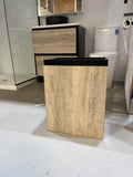 PLYWOOD 400mm PICCOLO WALLHUNG CABINET - BLACK/LIGHT OAK