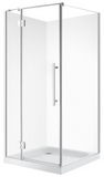 SQUARE 1000 x 1000 FRAMELESS CHROME SHOWER 10mm GLASS ONLY
