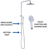 ROUND SHOWER SLIDER CHROME BOTTOM INLET