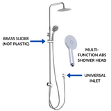 RAIN SHOWER UNIVERSAL INLET - ROUND CHROME