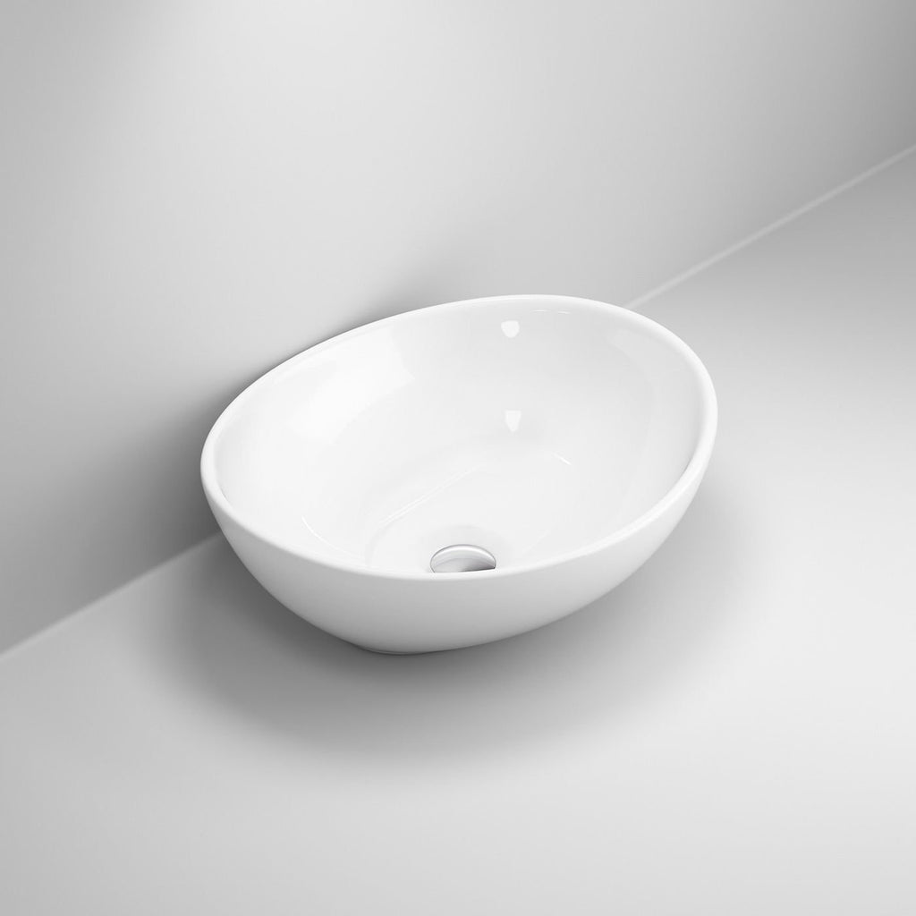 CERAMIC ART BASIN GLOSSY WHITE 415MM