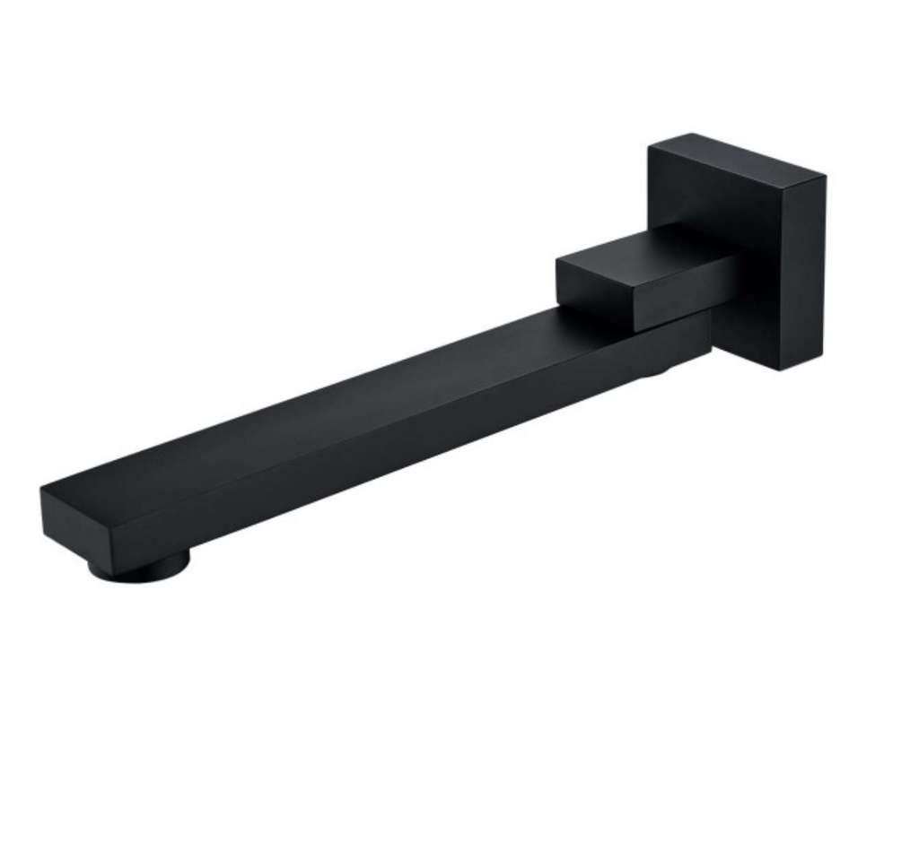 SQUARE BATH SPOUT SWIVEL - MATTE BLACK