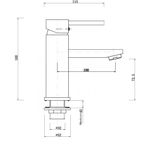 CECINA BASIN MIXER - MATTE BLACK