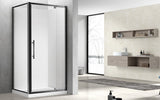 CUBO 900 x 900 BLACK SHOWER, CENTRE WASTE - EXTRA HIGH - Bathroom Clearance