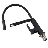 Kitchen Mixer Pull Out Black With Black Hose
