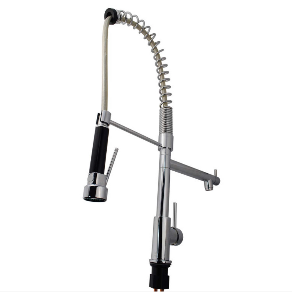 KITCHEN PULLOUT MIXER WITH DOUBLE SPOUT