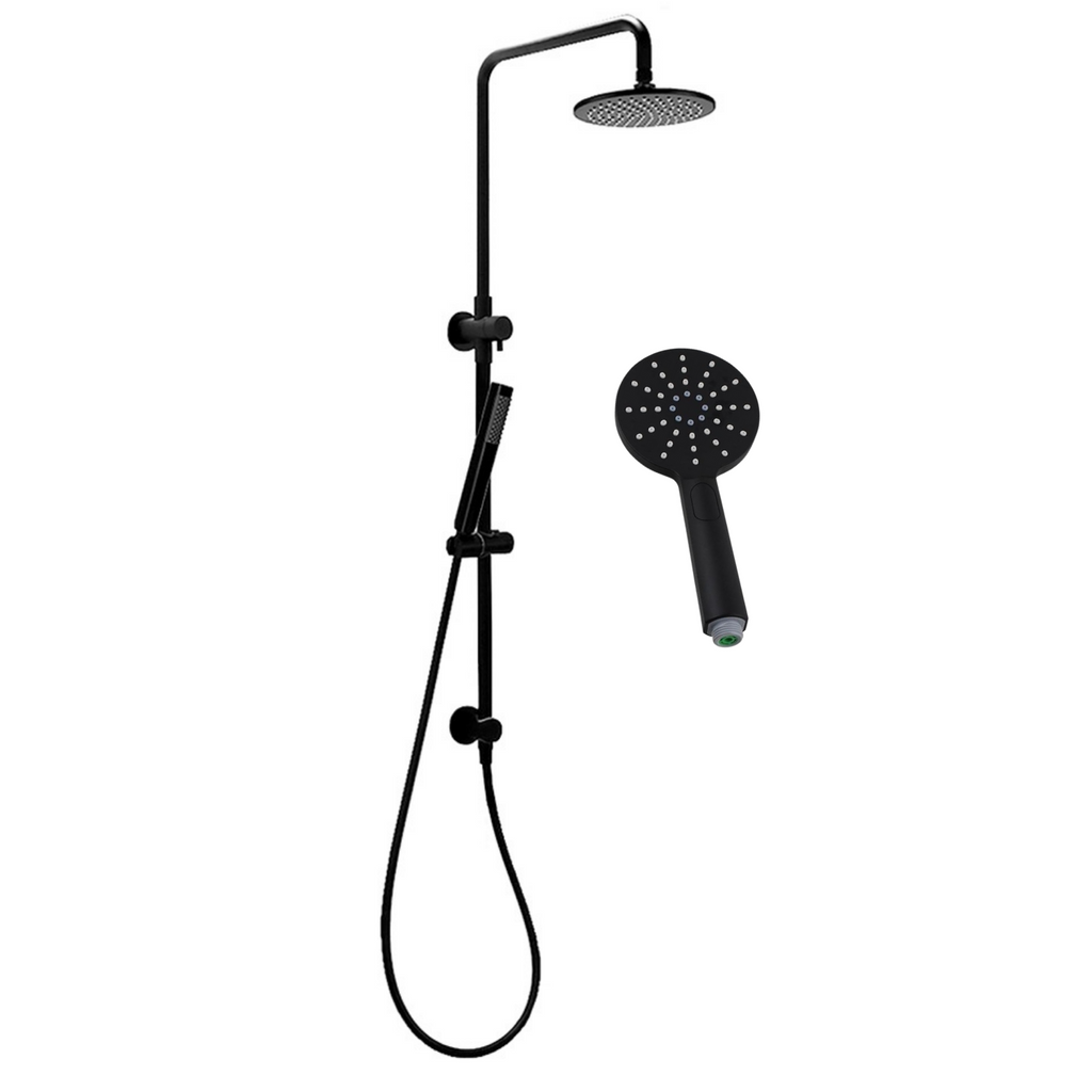 RAIN SHOWER - ROUND BLACK
