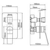 MIA SHOWER/BATH MIXER WITH DIVERTER