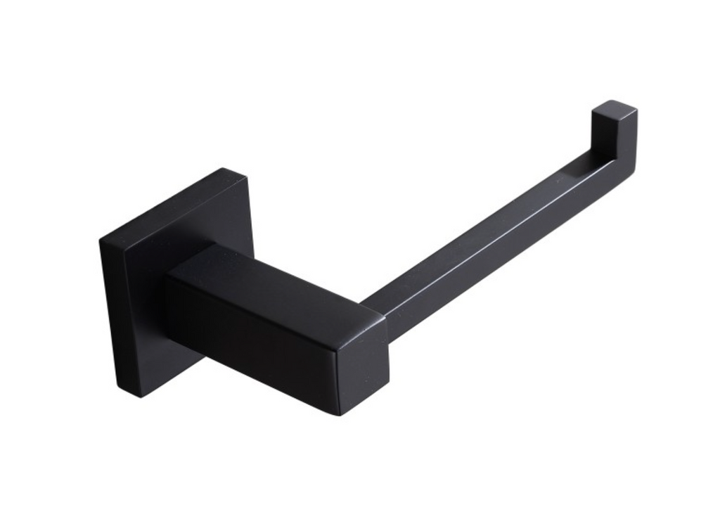 MIRO L-BAR TOILET ROLL HOLDER - MATTE BLACK - Bathroom Clearance